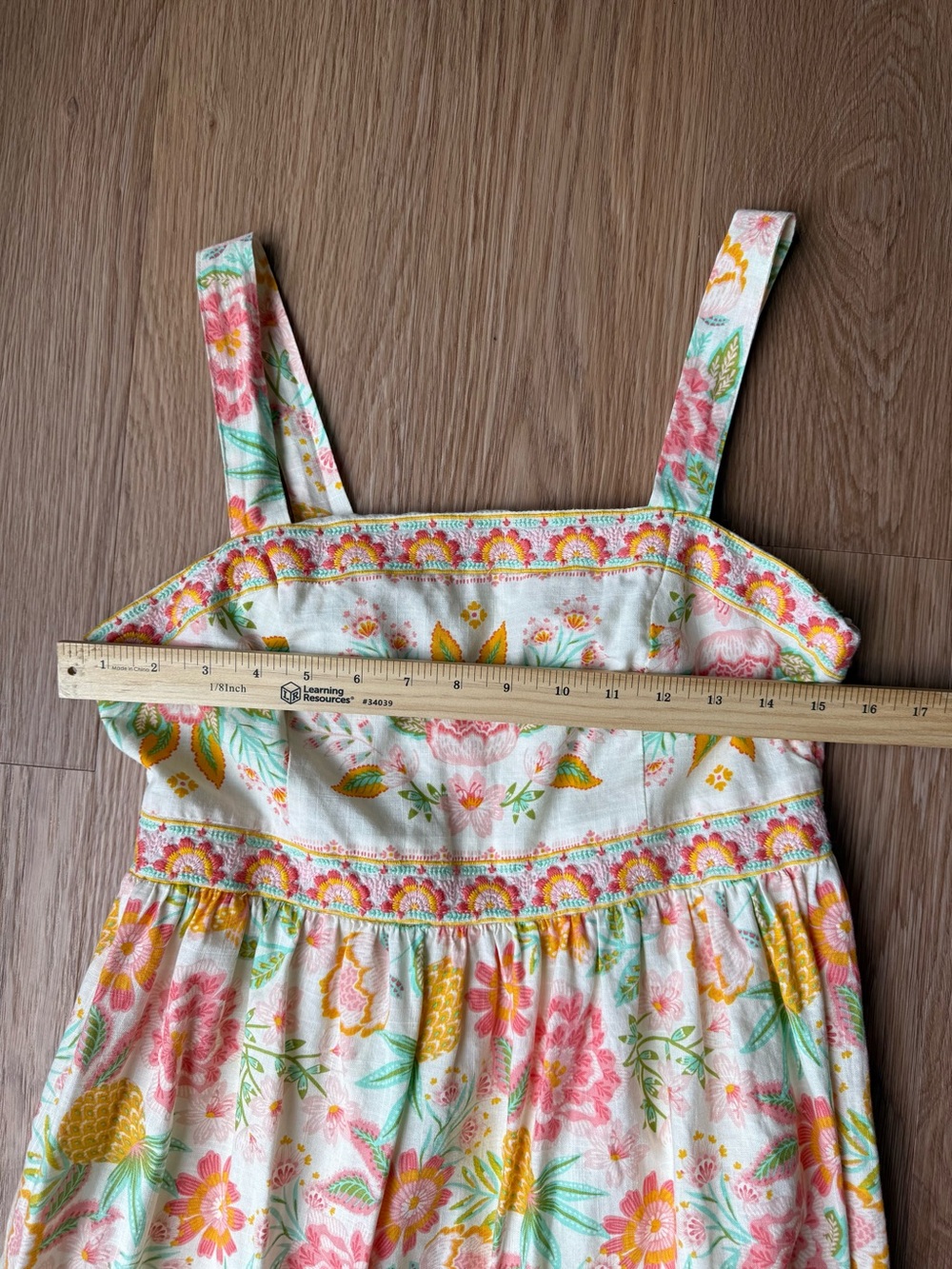 Rachel Zoe Tropical Pineapple Floral Embroidered Tiered Maxi Dress | Size 6 - Picture 4 of 10